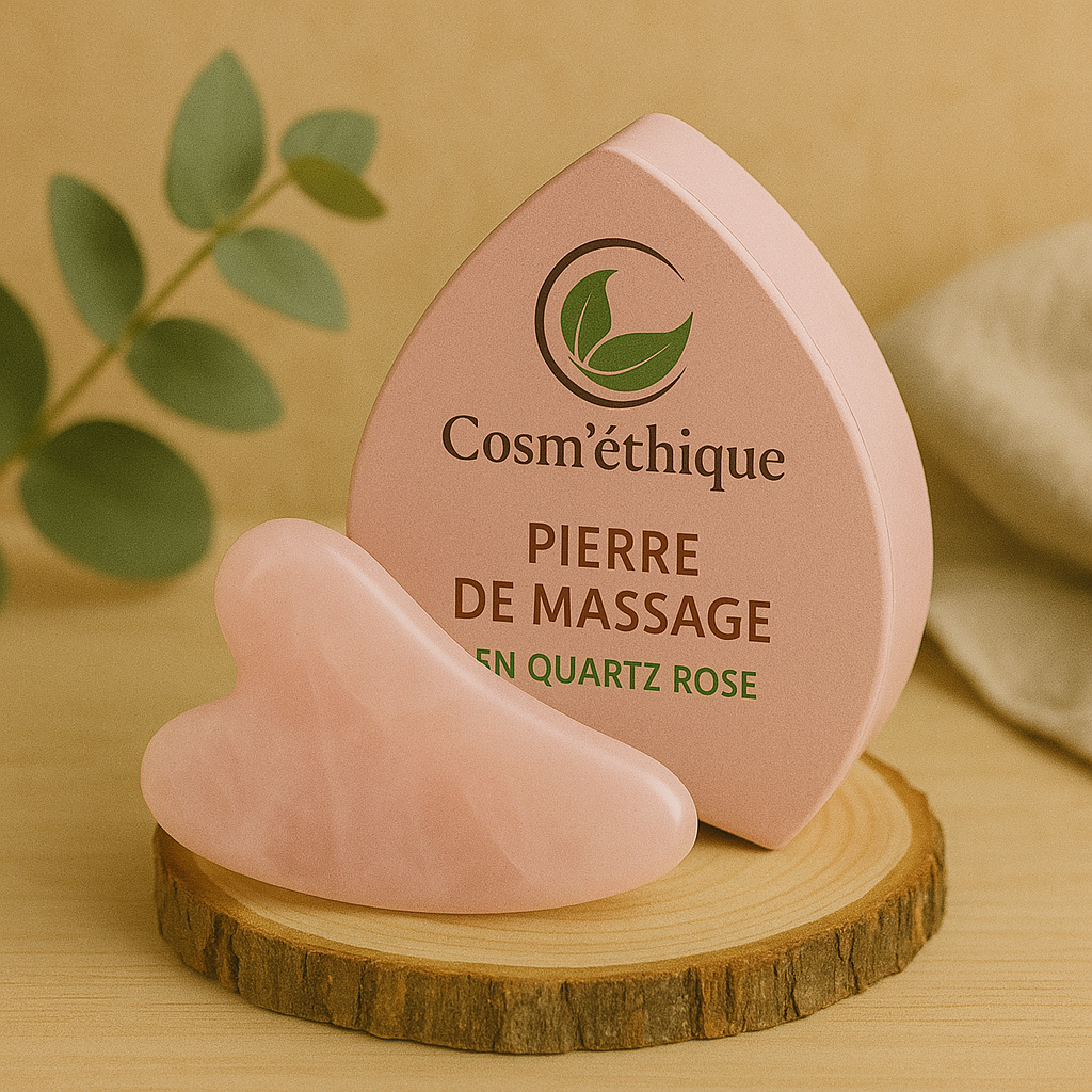 Pierre de massage en quartz rose – accessoire bien-être naturel